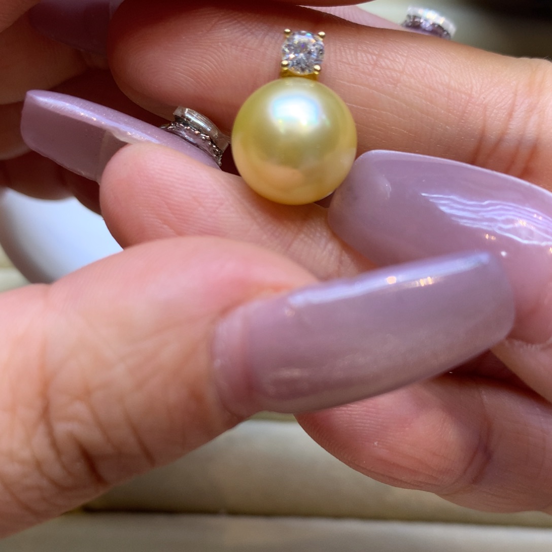 颈饰银S925镶嵌海水珍珠