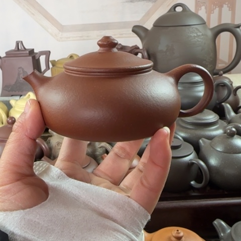 紫砂茶壶红降坡泥160c c