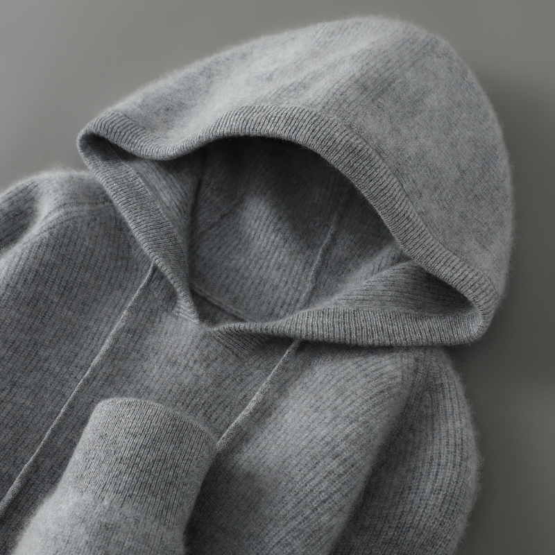 秋冬男士连帽羊毛衫宽松百搭休闲针织打底衫