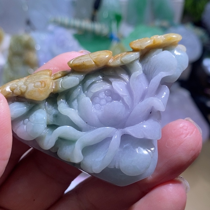 【闪购商品】翡翠挂件未镶嵌花