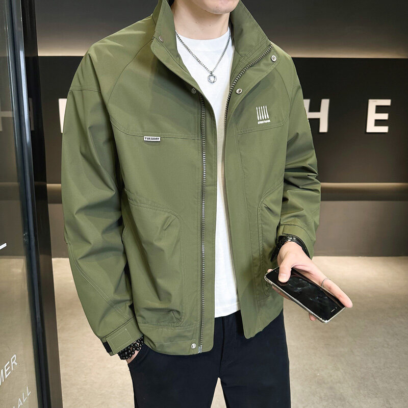 TUCANO/啄木鳥立领夹克男士春秋季新款痞帅宽松工装潮流上衣外套