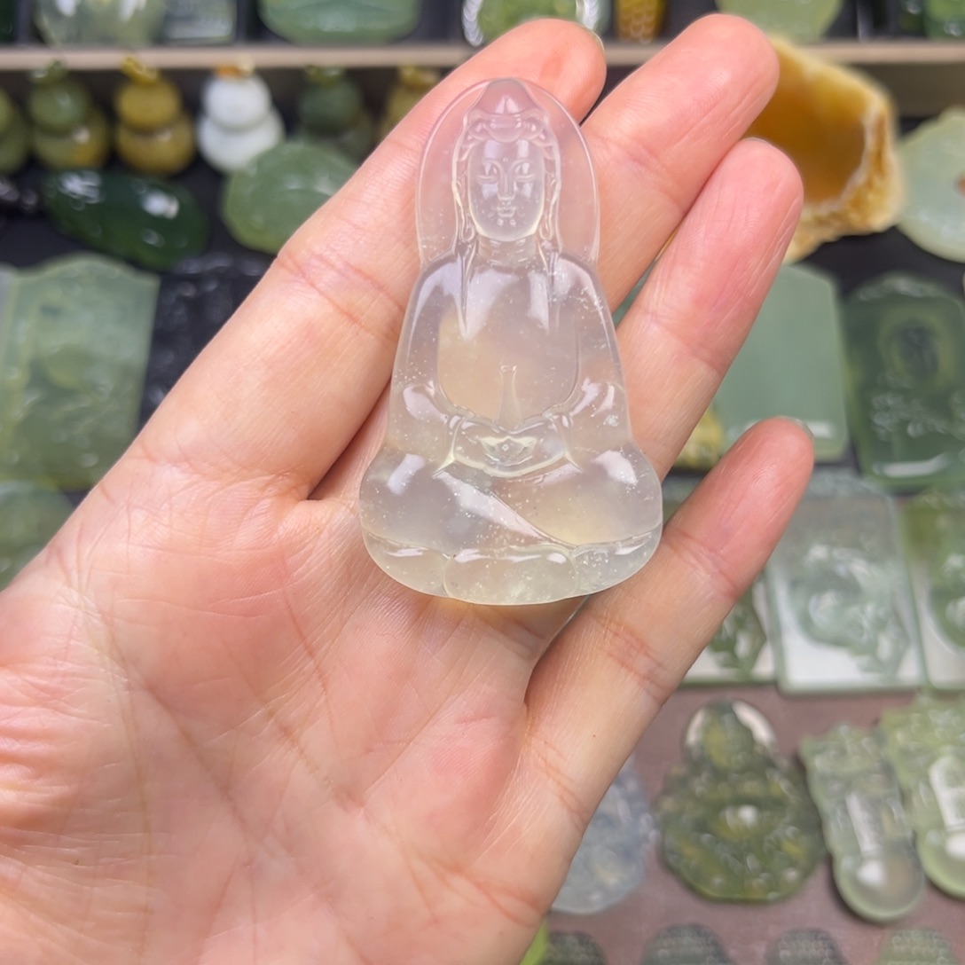 蛇纹石玉未镶嵌吊坠(赠链)