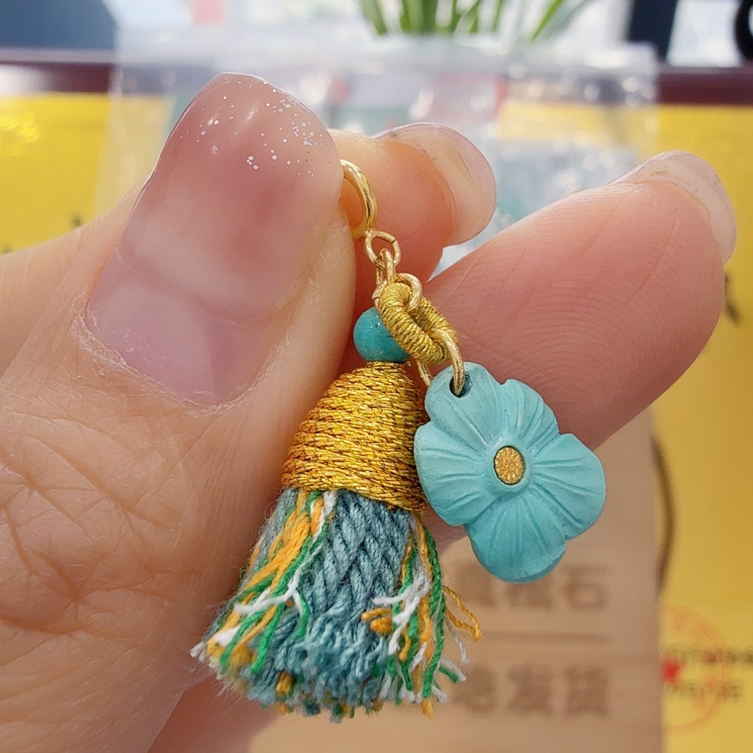 绿松石18K金镶嵌珠宝奇石