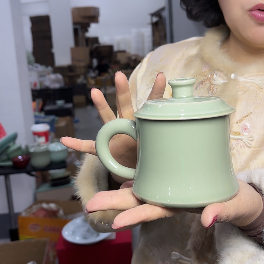 龙泉云间青瓷小米茶器