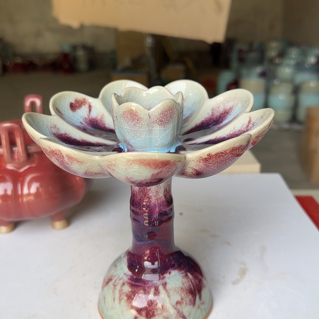 摆件陶郑家钧窑摆件微