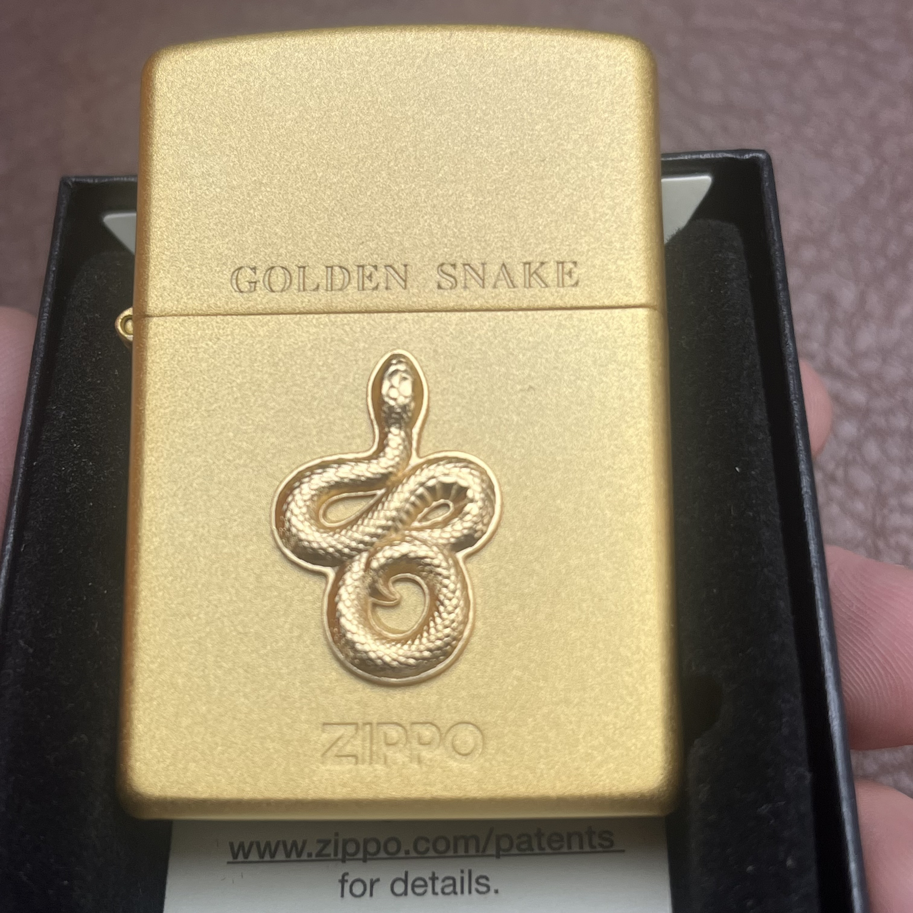 【老李鉴定】Zippo打火机镀金金蛇TCJ1