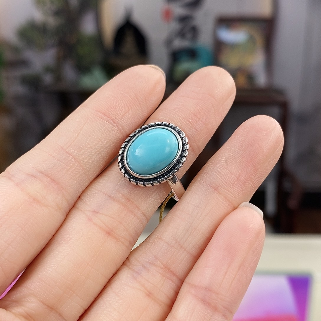 绿松石银S925镶嵌珠宝奇石