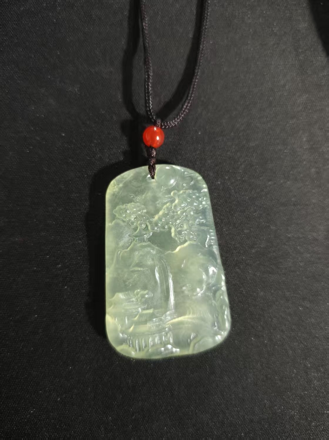 【诚总福利】纯天然玉未镶嵌多样性发其一山水牌