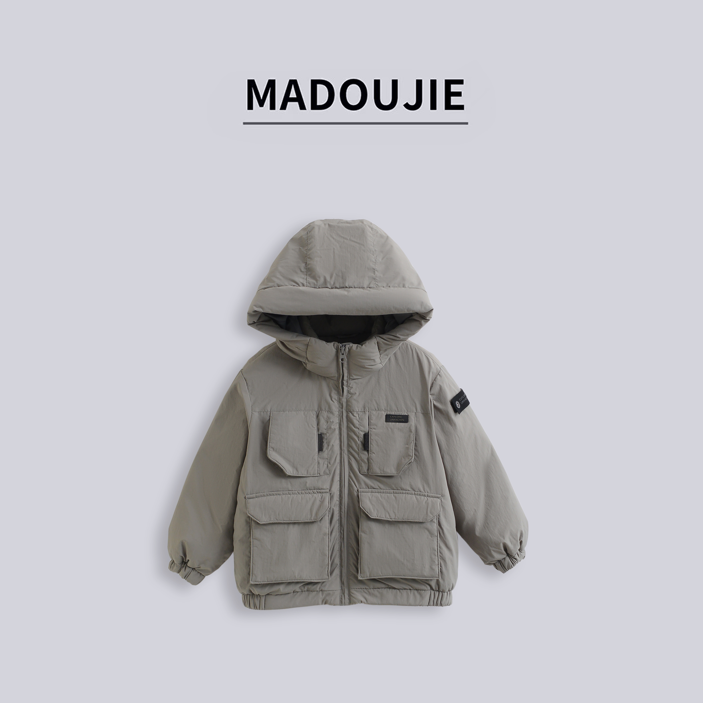 p009【四口袋】冬季童装新款时尚休闲宽松中大童儿童羽绒服00940