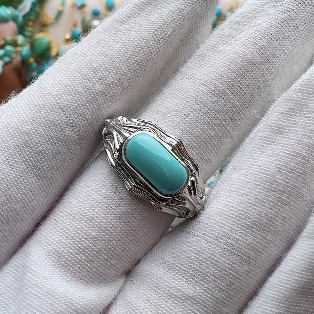 绿松石配饰银S925镶嵌