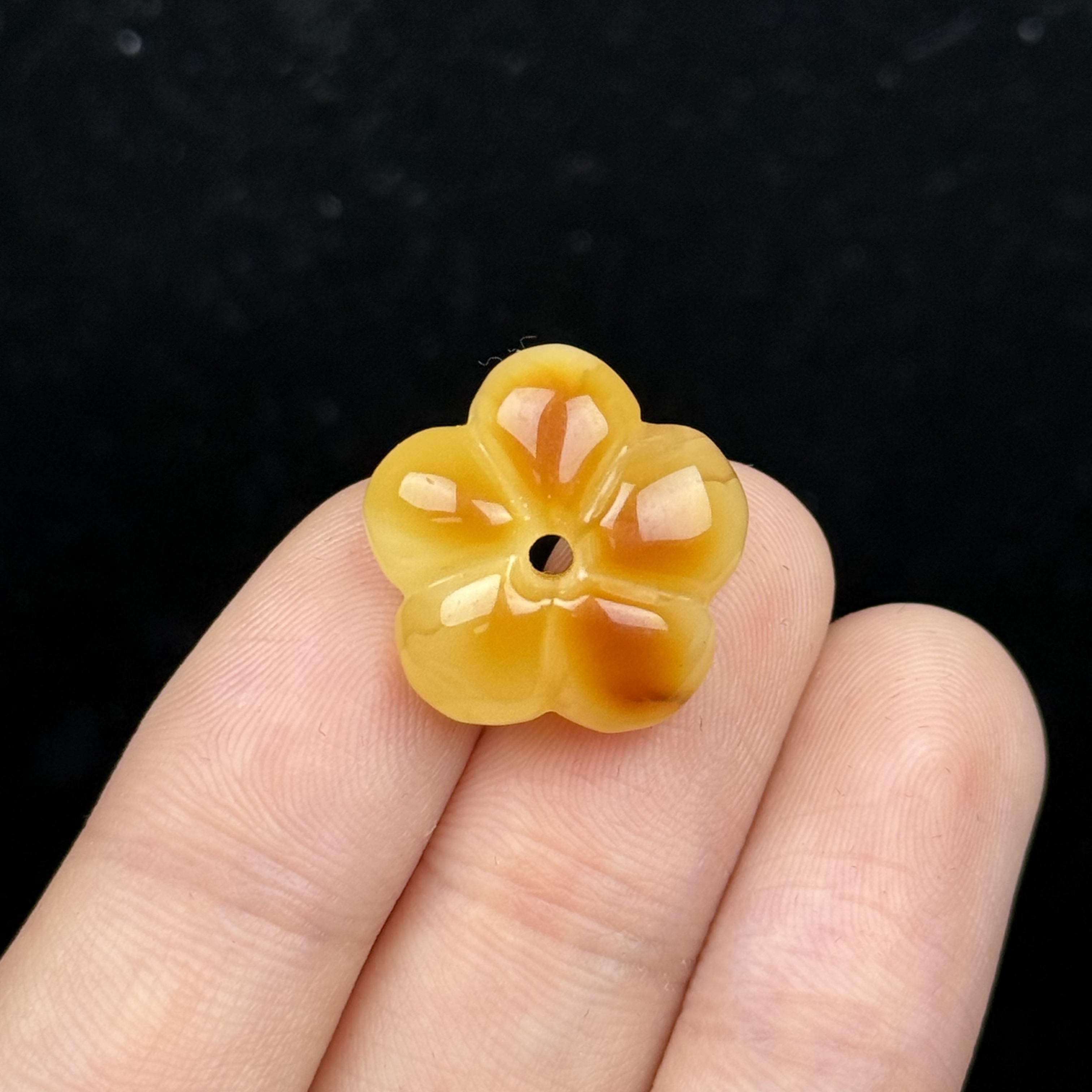 K9175天然原矿 蜜蜡小花 18.7*8mm支持复检假一罚十