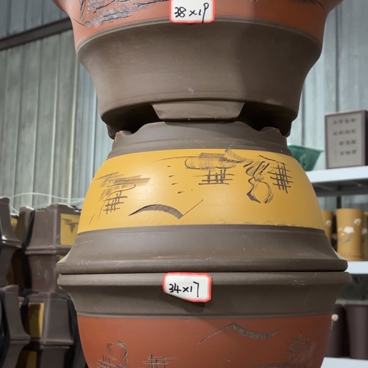 紫砂花盆            100-3