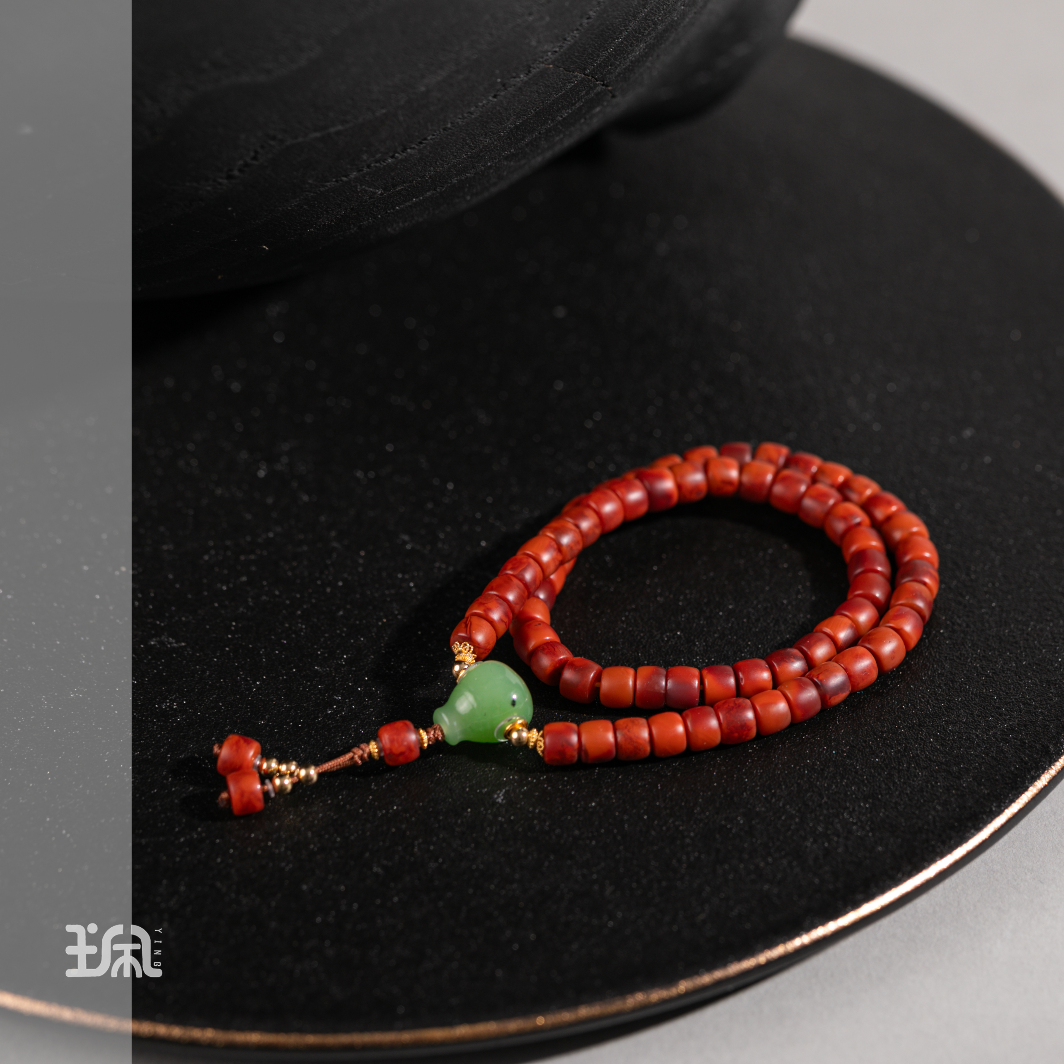 霞鸢|南红*手串*18K金镶嵌PZC25110101多样性发其一