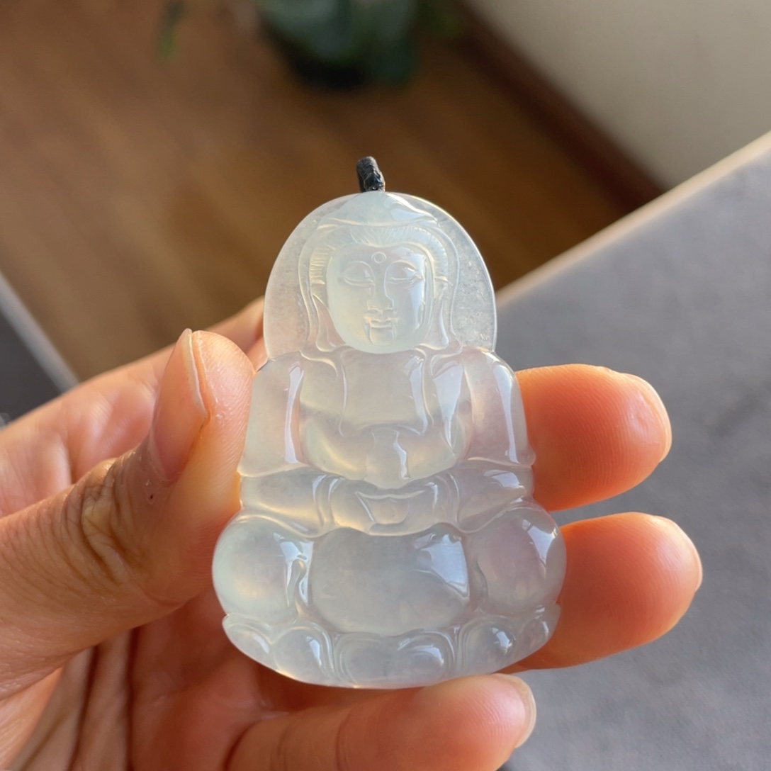 翡翠未镶嵌颈饰冰透