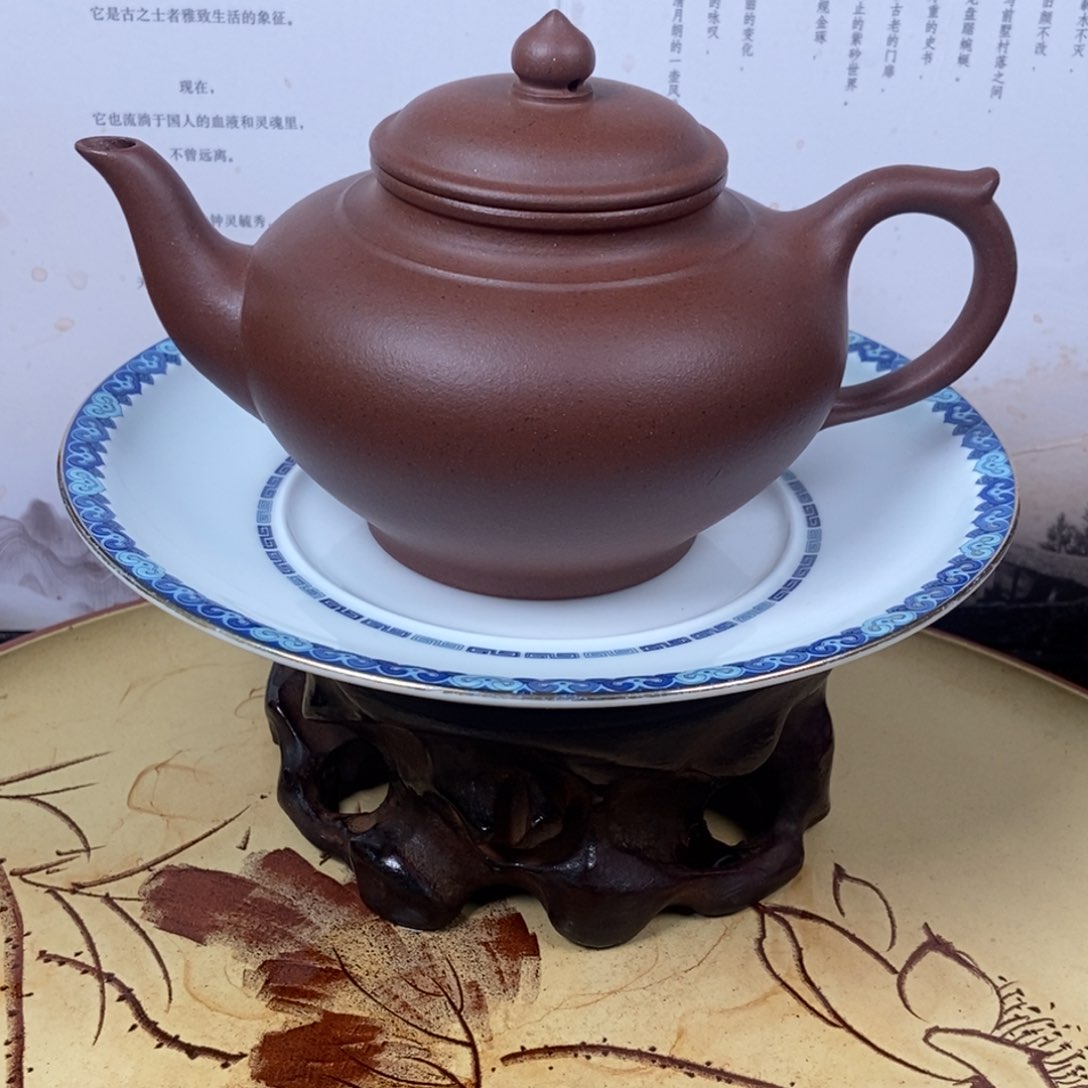 紫砂茶壶全手260 五号井底槽清老母亲制作容量