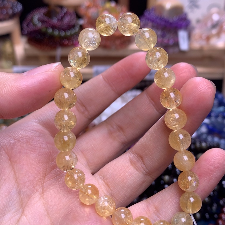 未镶嵌手串水晶7.4黄阿塞