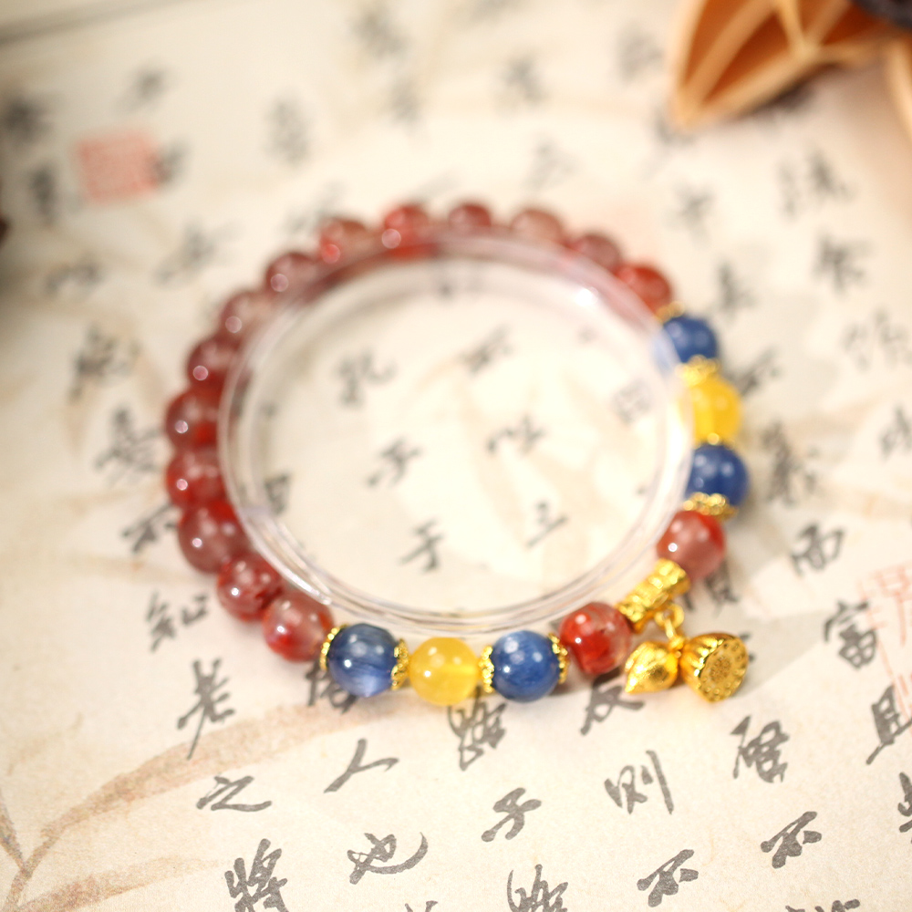 【德巧家】冰飘南红设计款多彩老型珠手串