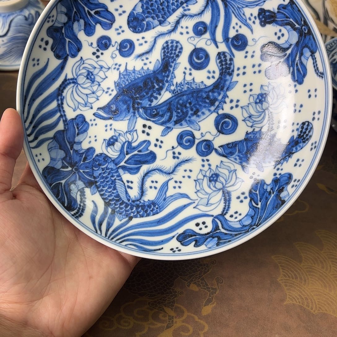 陶瓷盖碗景德镇手绘茶器