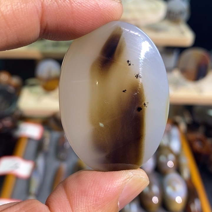 【闪购商品】玛瑙/玉髓吊坠(不含链)钛钢
