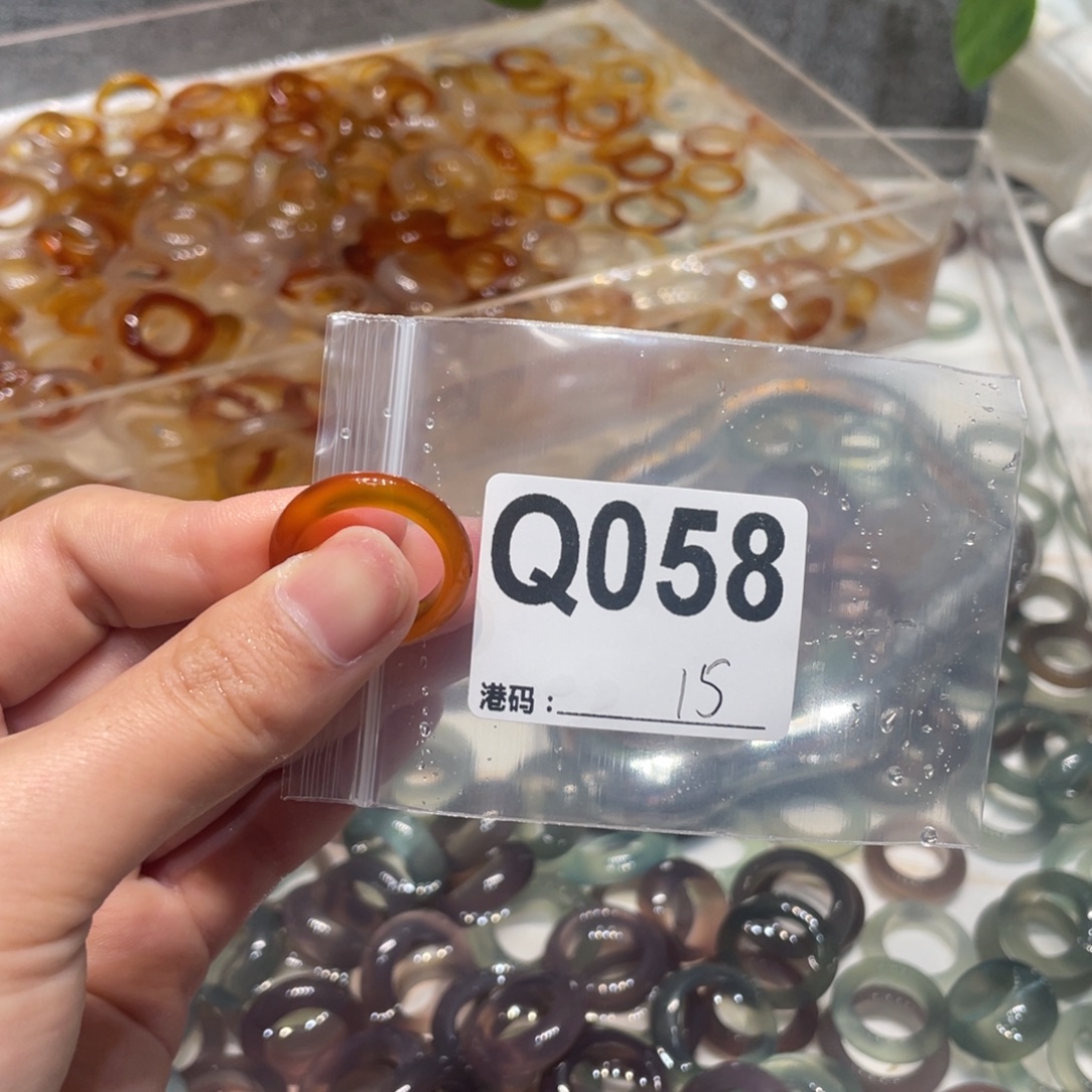 玛瑙/玉髓未镶嵌戒指058