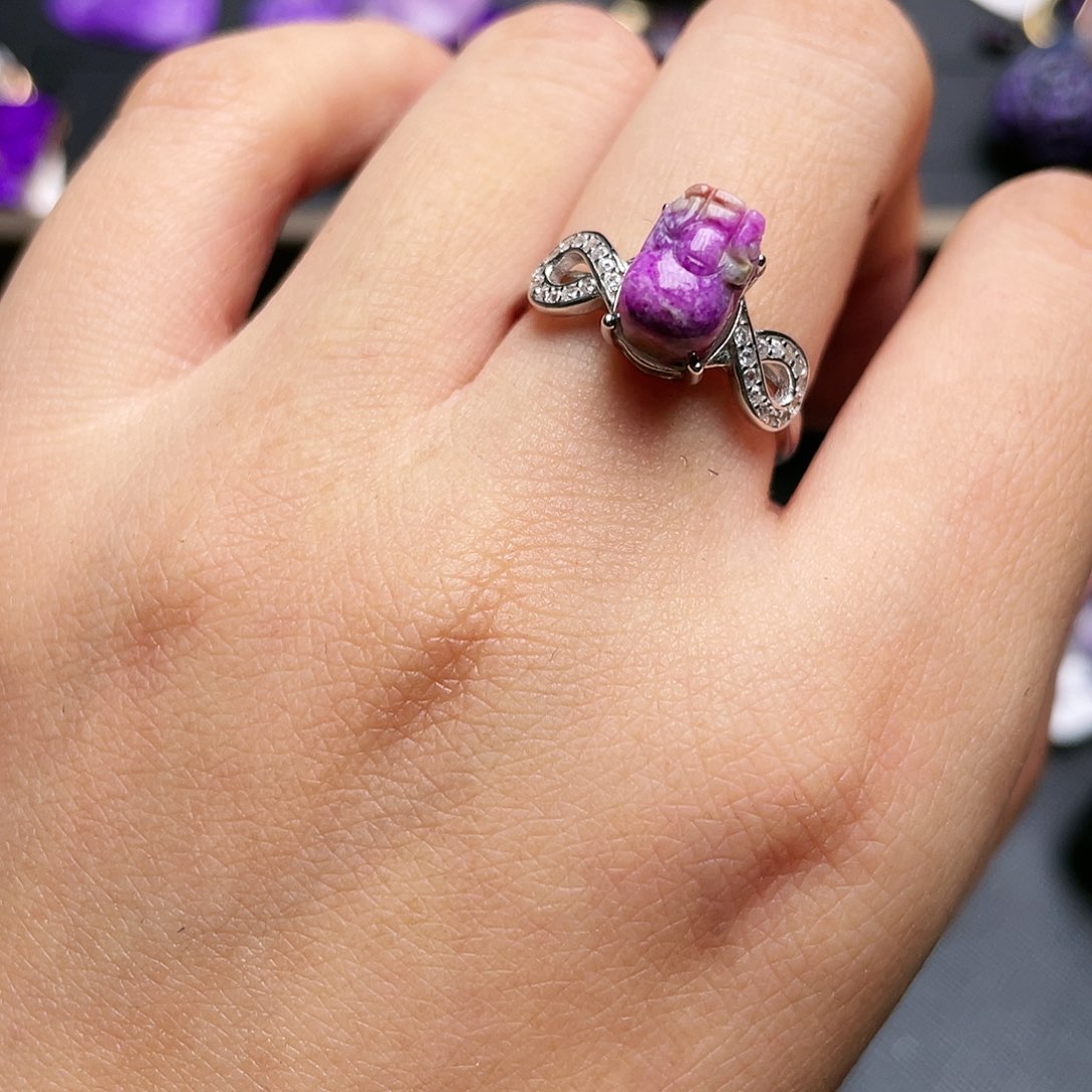 苏纪石（舒俱来）戒指银S925镶嵌