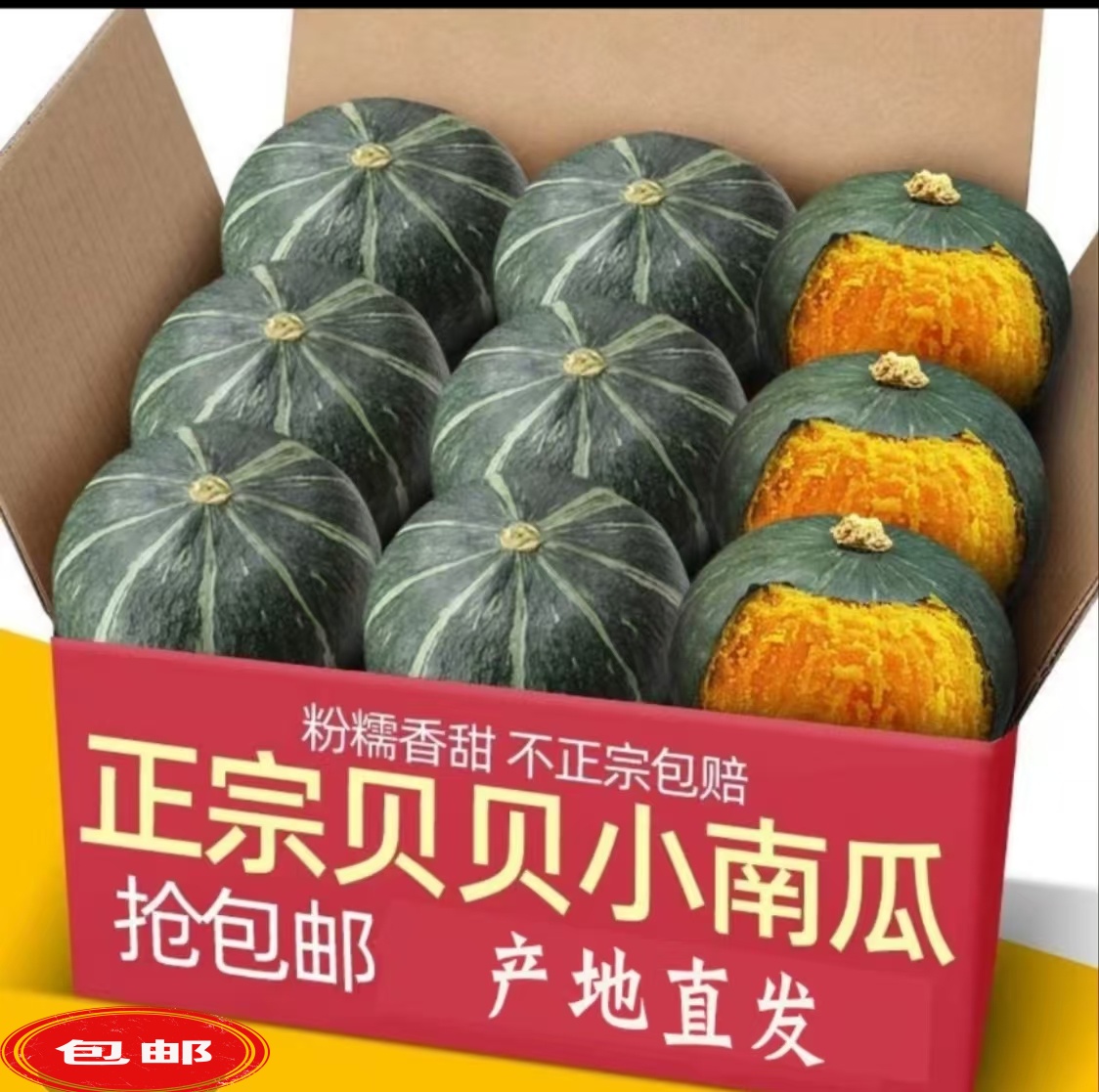 产地直发 真贝贝小南瓜主食代餐老瓜宝宝辅食粉面贝贝南瓜板栗味