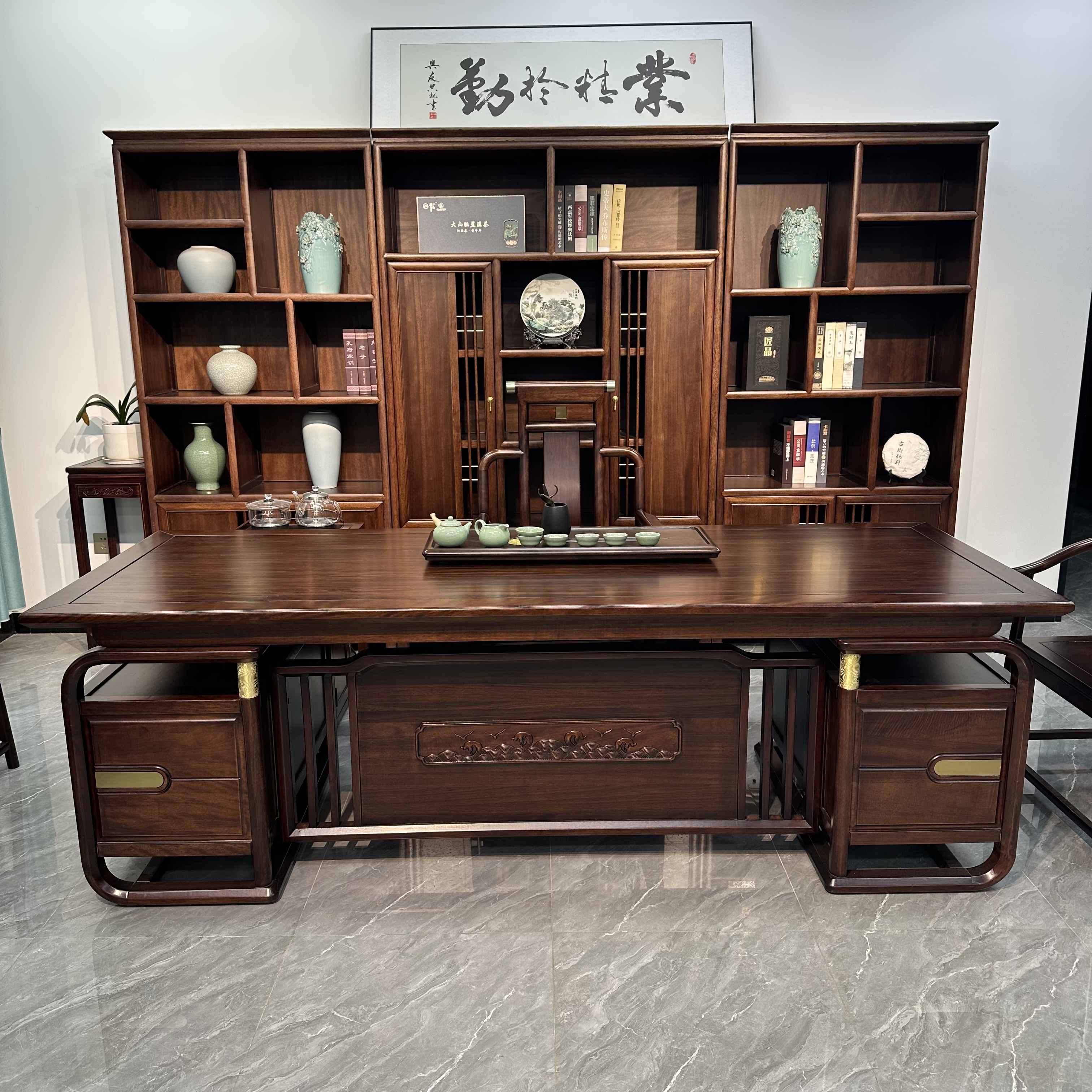 大展宏图实木茶桌茶台新中式高端禅意茶桌茶台整套组合