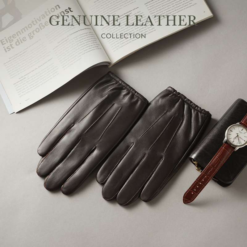 寻祖鸟真皮手套男秋冬季加绒加厚保暖开车骑行摩托车触屏薄款羊皮