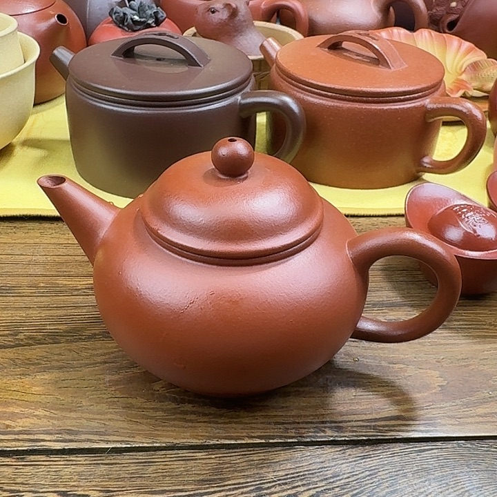 紫砂茶壶水平朱泥