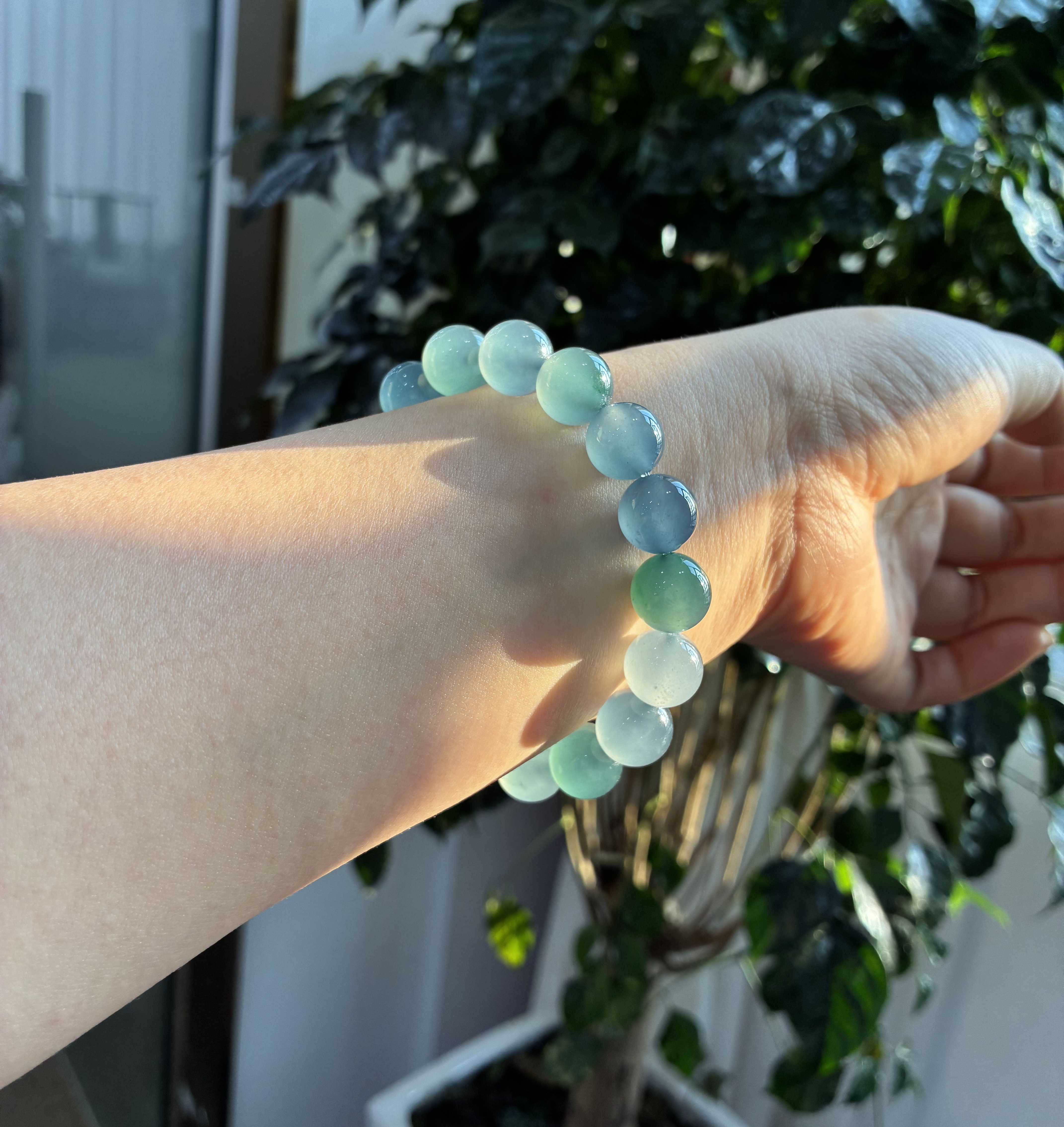 大禧珠宝天然翡翠手串多宝糖果色卡12mm