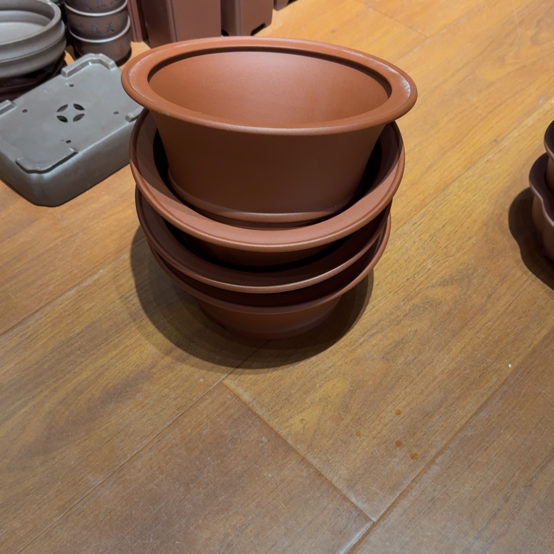 华***拍紫砂花盆原矿紫泥