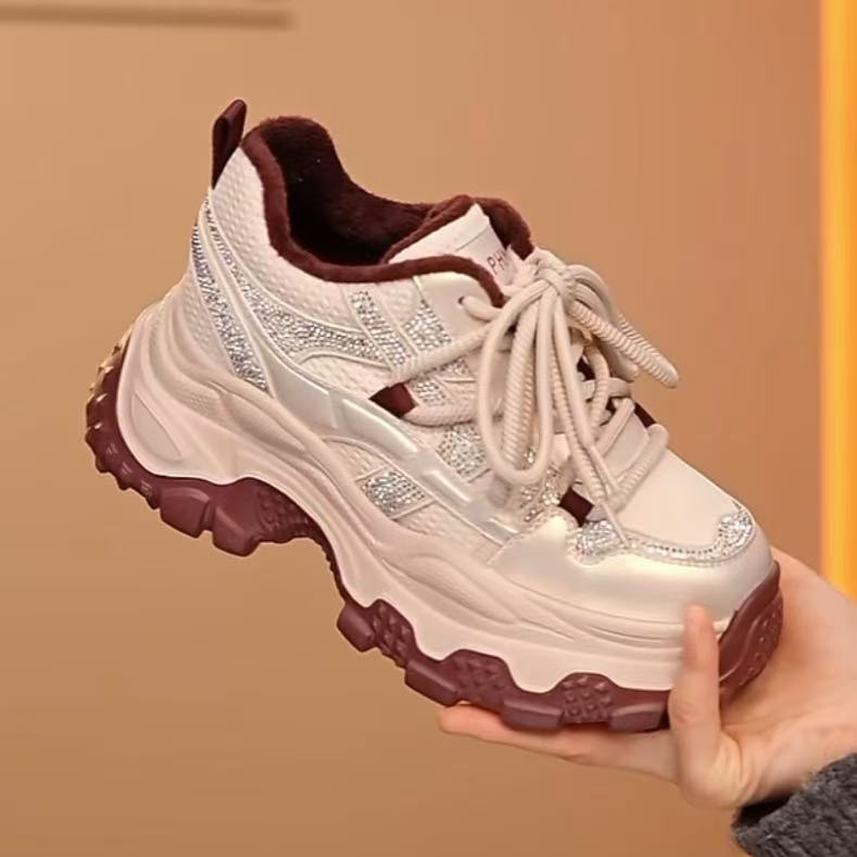 达芙妮2025秋冬爆款增高厚底老爹鞋女百搭经典款时尚休闲女鞋LL