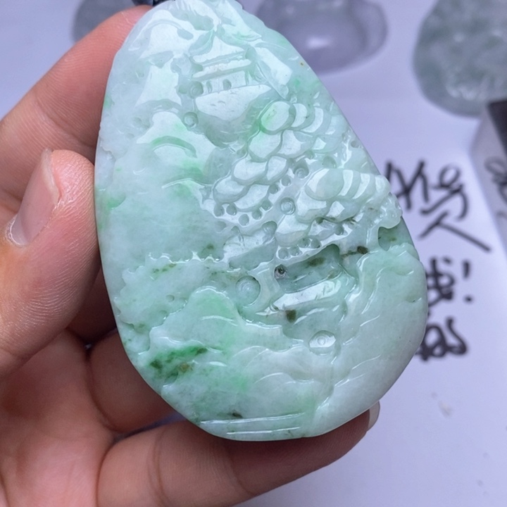 翡翠未镶嵌颈饰用****9翡翠