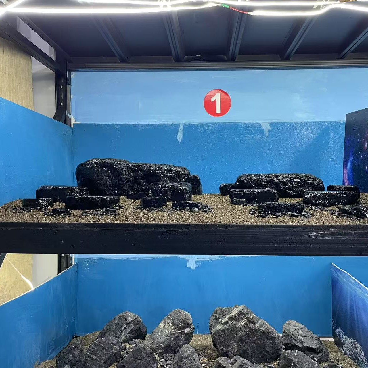 黑金峡谷溪流石1米/40鱼缸造景（一物一拍）