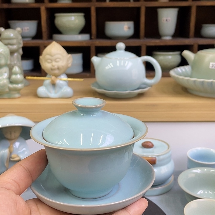8***月摆件陶瓷赵志强老师微瑕