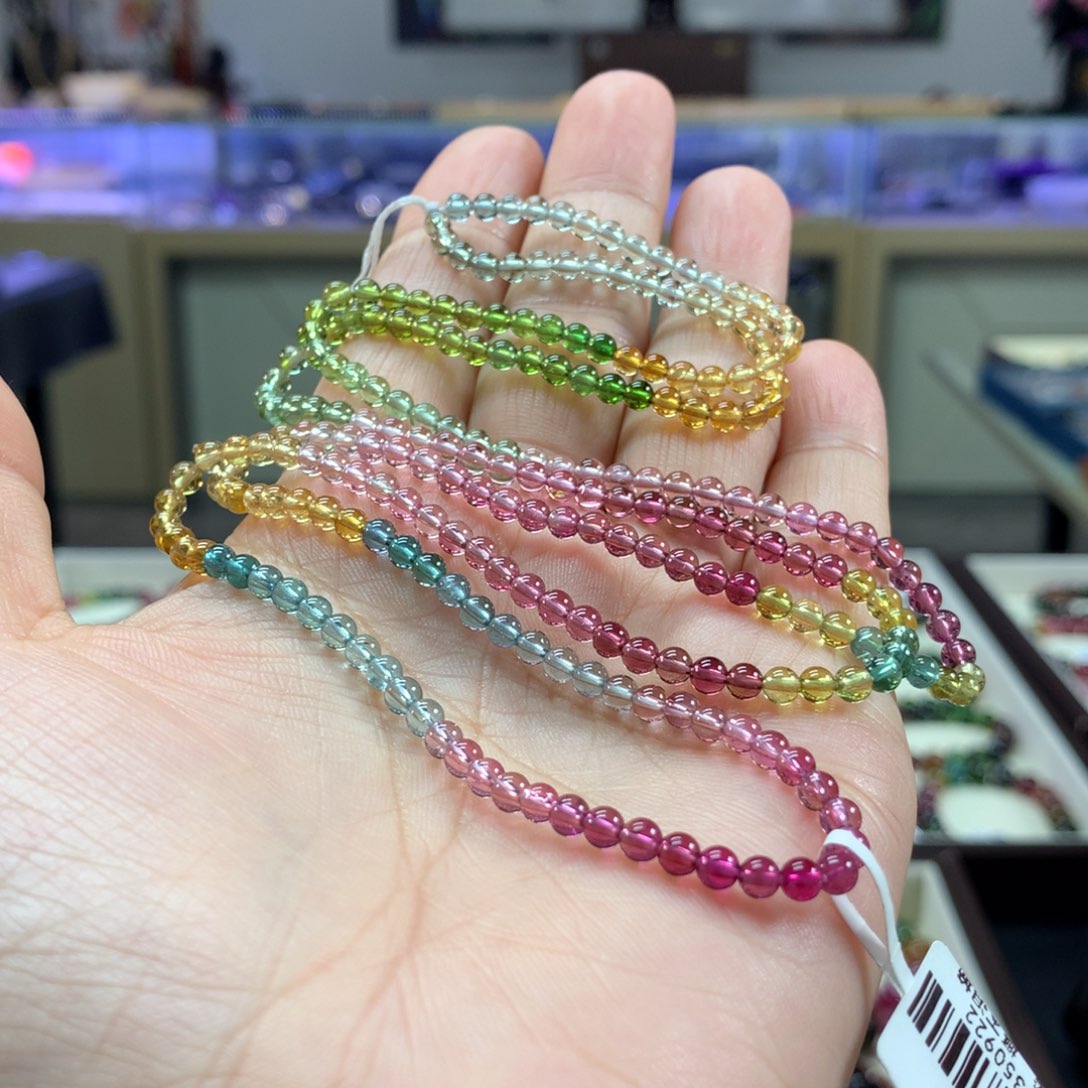 碧玺手链未镶嵌3.7毫米左右