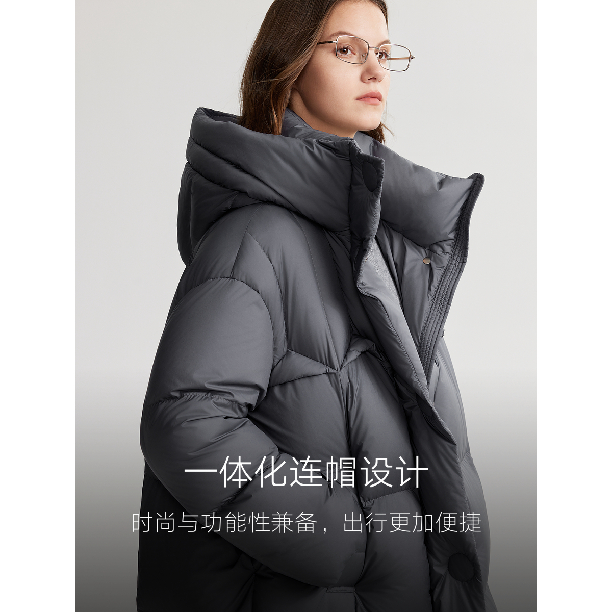 时尚冬季保暖2024新款雅丹风加厚连帽长款外套EY48909