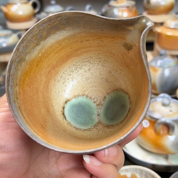 水***生茶盏柴烧矮具柴烧茶具