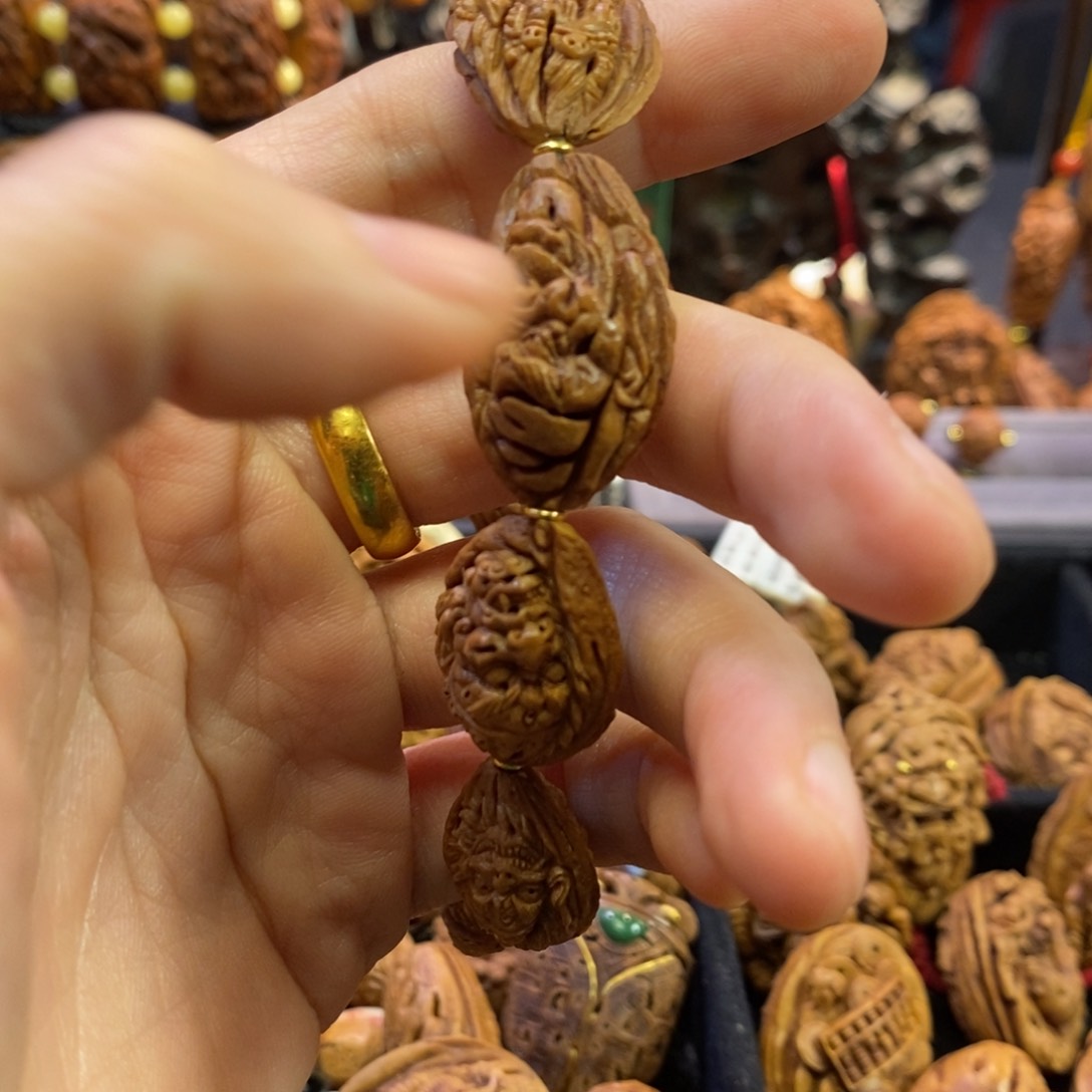 暗*万佛潍坊核雕桃核雕刻