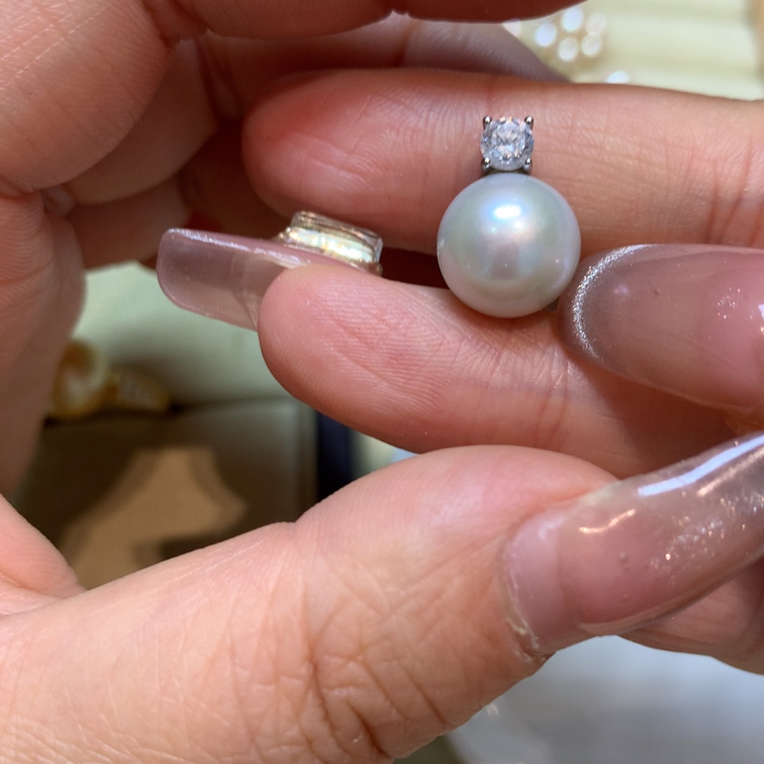 淡水珍珠颈饰银S925镶嵌