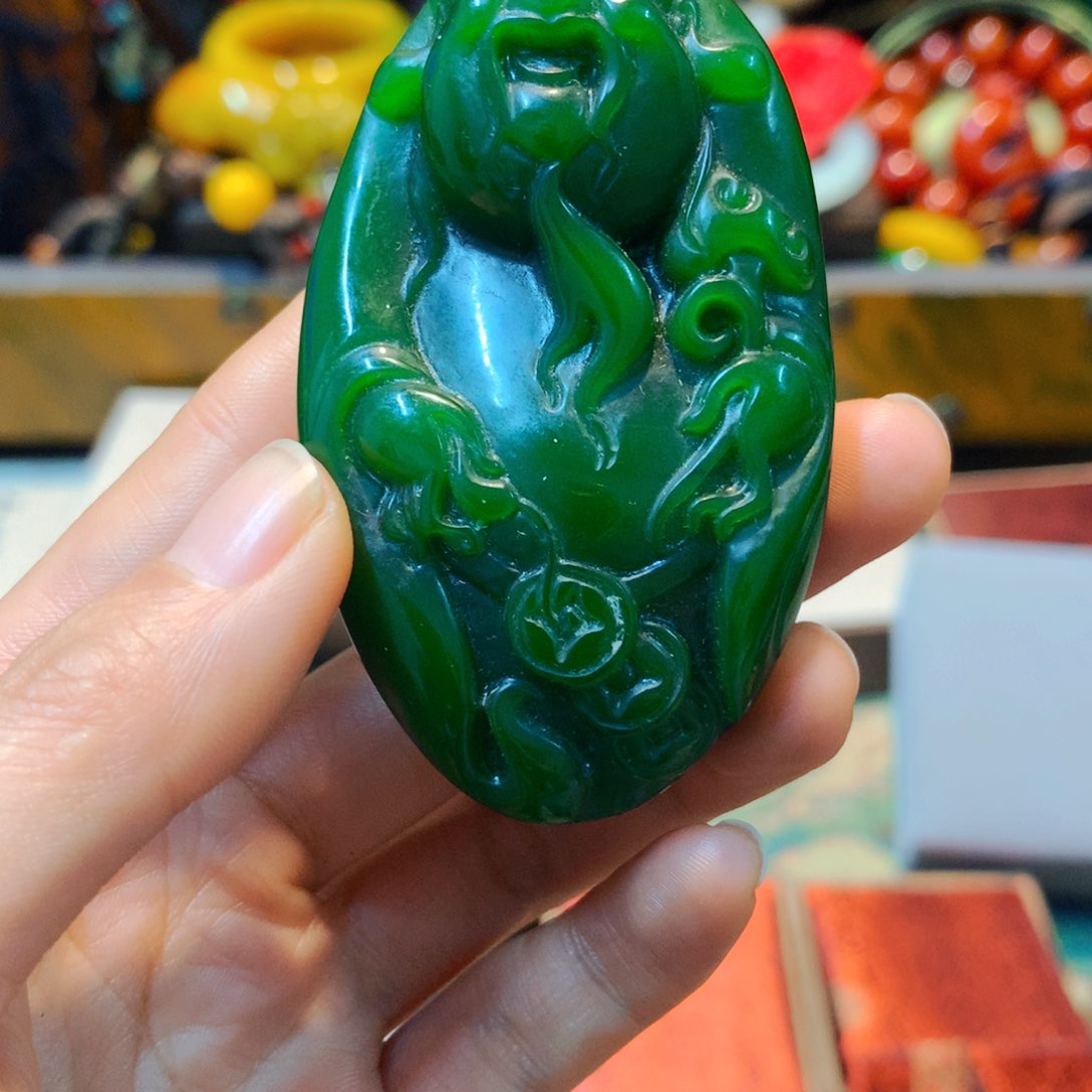 和田玉（碧玉）颈饰未镶嵌