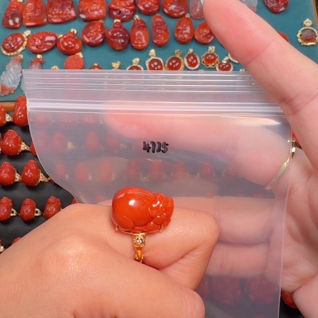 南红玛瑙南红银S925镶嵌