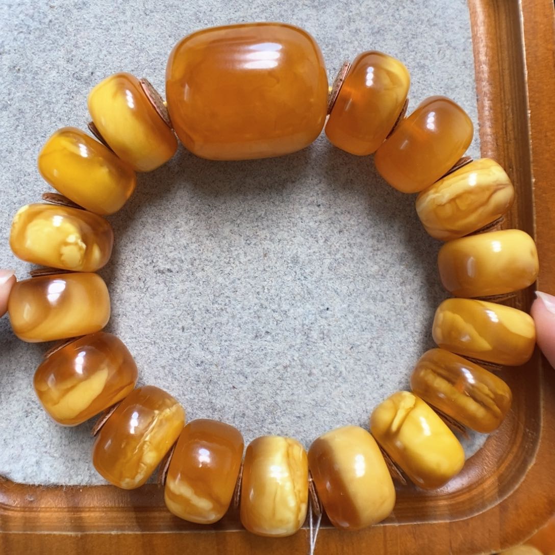 蜜蜡手串未镶嵌蜜蜡手串