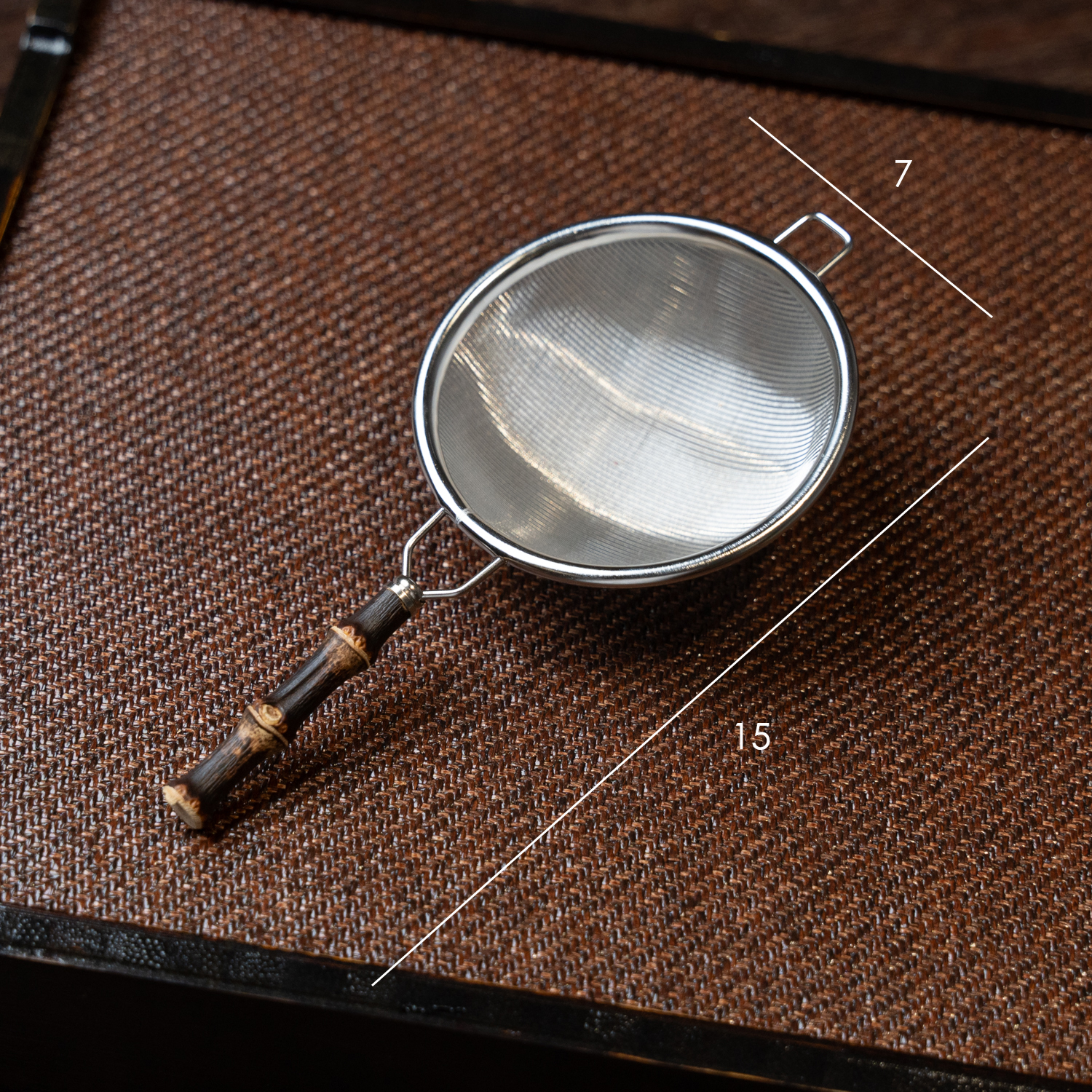 【茶漏】紫竹节柄不锈钢茶滤茶漏茶叶过滤泡茶器功夫茶具