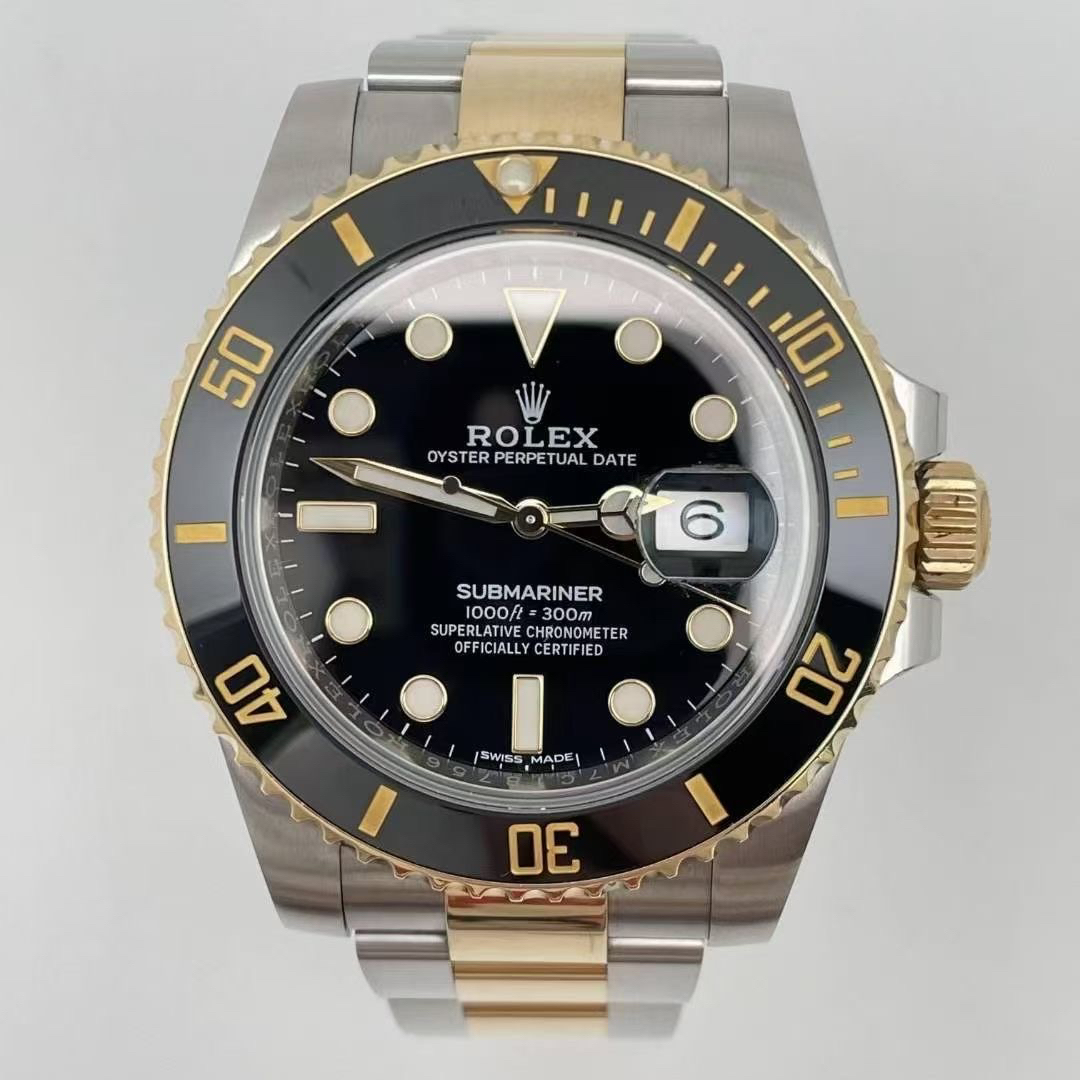 95新 Rolex/劳力士 潜航者间金黑水鬼/全套/116613ln-0001/40mm