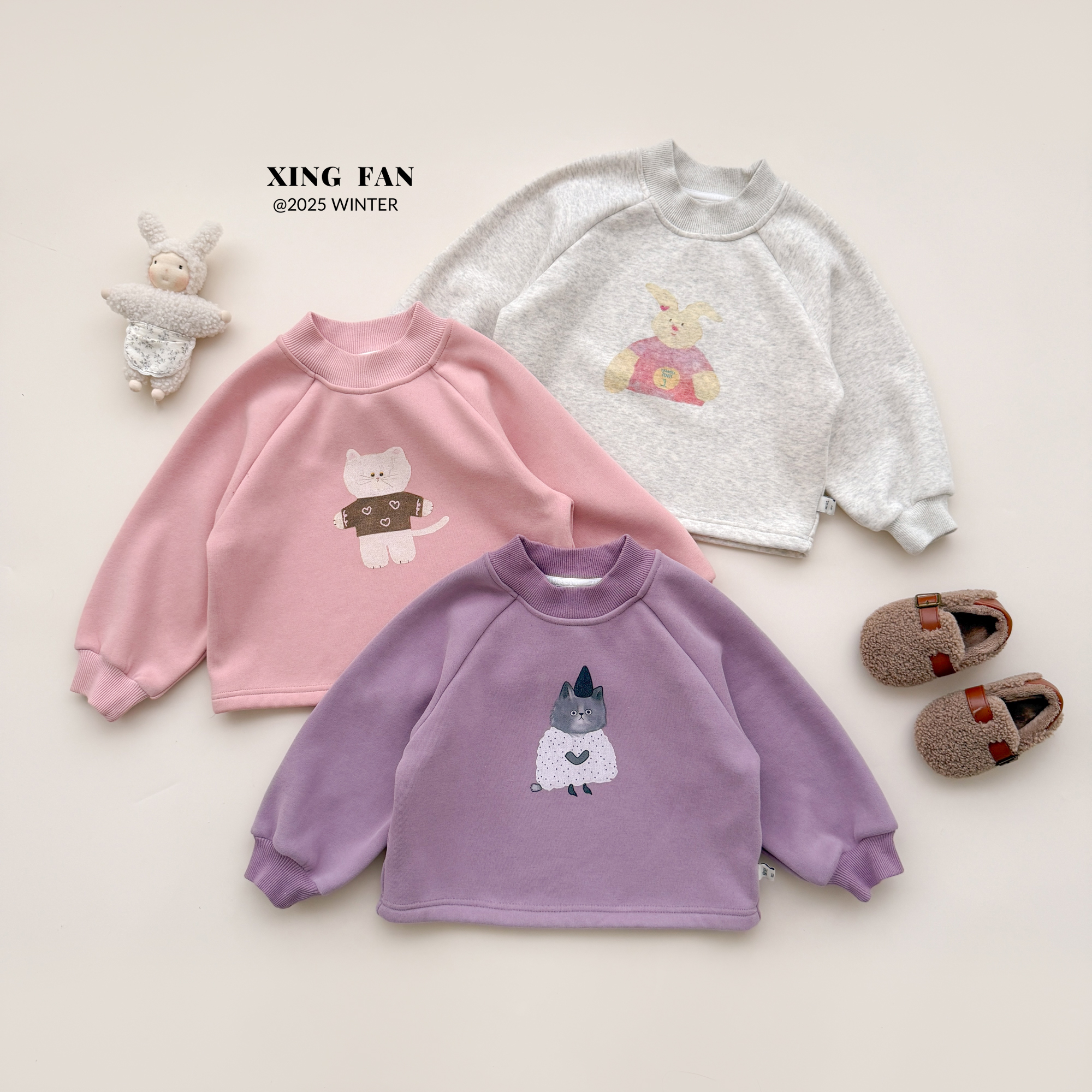 【现货】星范童装2025年冬装新款女童加绒加厚韩版卫衣254-XF-54112