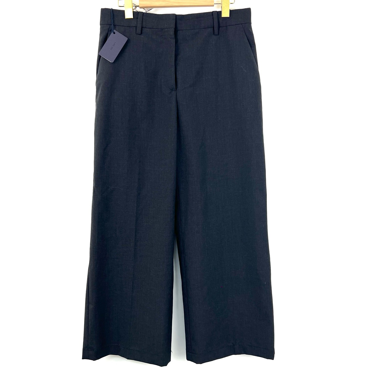 未使用 Prada/普拉达 42码/黑灰色西装阔腿裤/全新带吊/编码08624