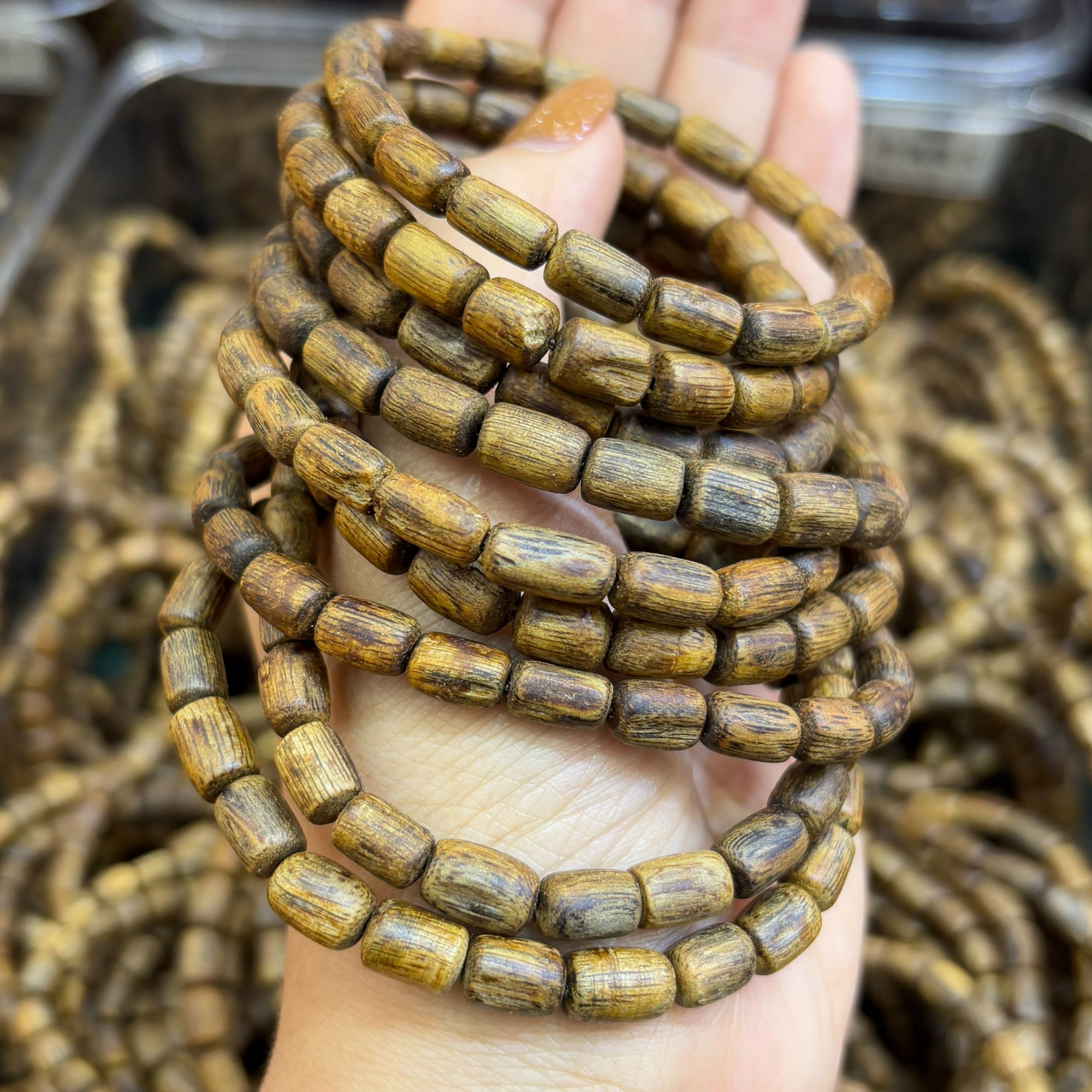 沉香溯源展.沉香手串6mm±多样性发其一（XT000639)