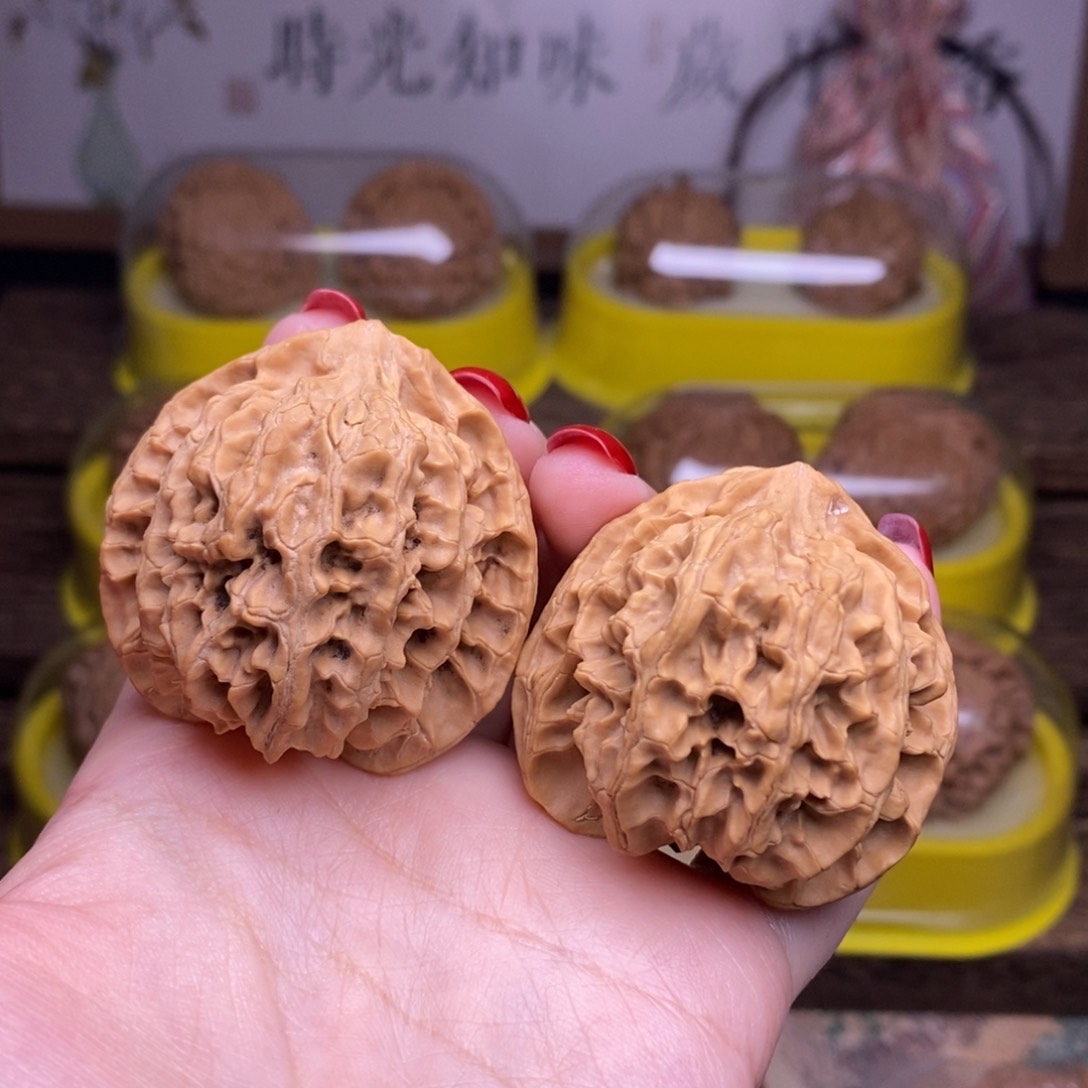 文玩核桃把件全品42.5尺原桩苹果园1