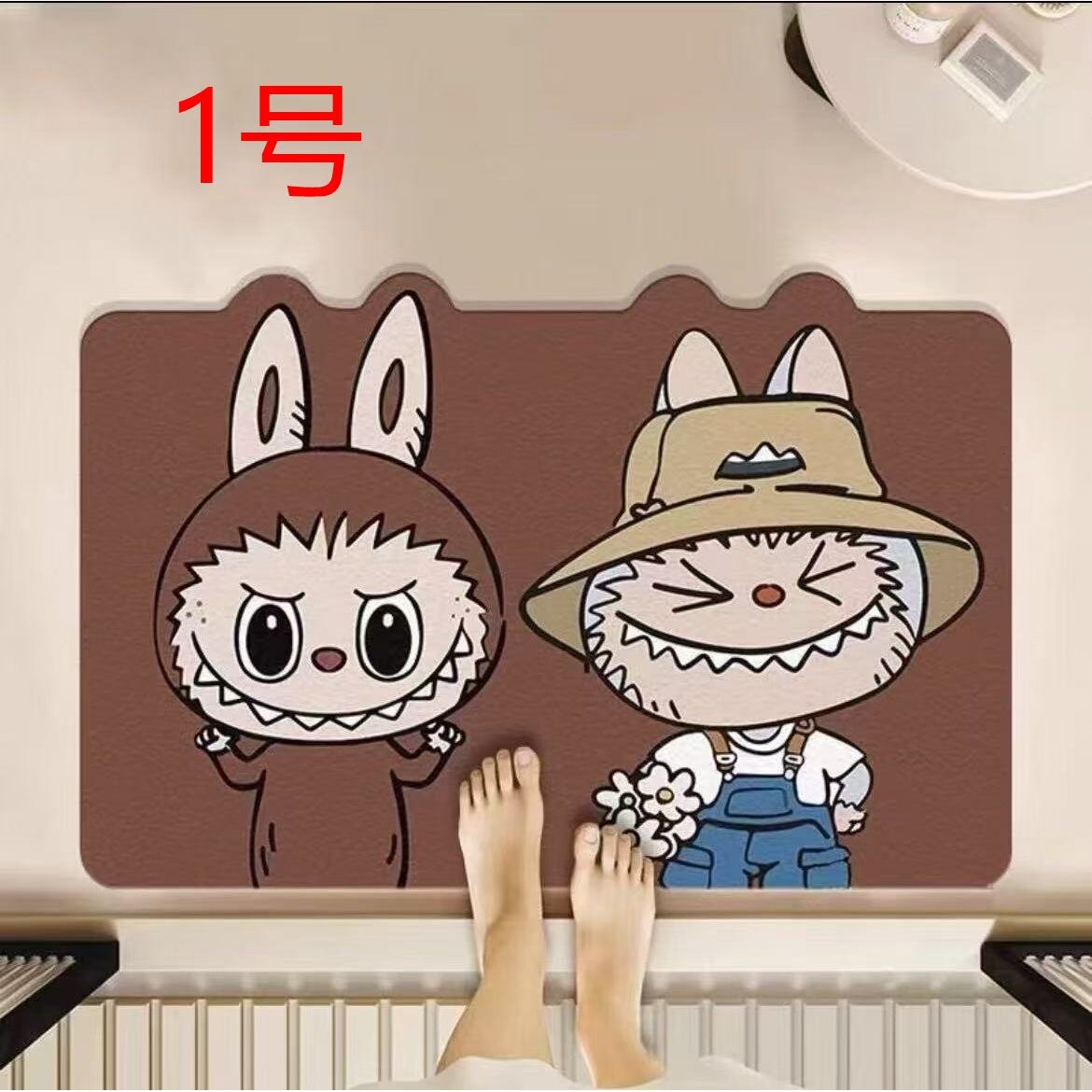 拉布地垫硅藻泥超防滑瞬间秒吸水地垫50×80